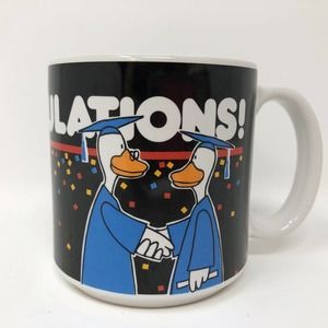 Graduation Coffee Mug Dakin 1989 Conquackulations Congratulations Gift Ducks